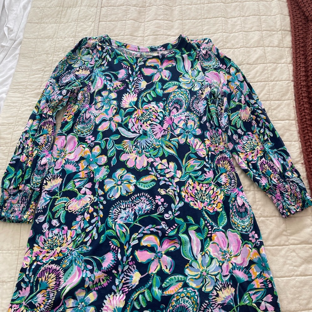 Lilly Pulitzer Floral Long Sleeve Dress size xl